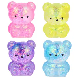 Squeeze Glittrig Teddybj&ouml;rn Leksak 6 cm