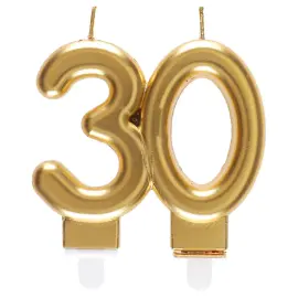 Tårtljus 30 Guld