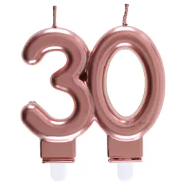 Tårtljus 30 Roseguld