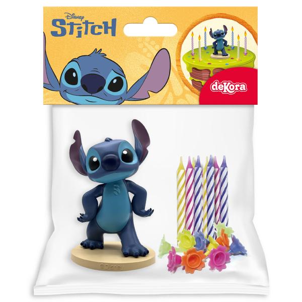 Stitch Tårtfigur med 10 Tårtljus
