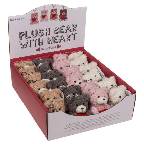 Nyckelring Nalle med Hjärta