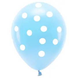 Ljusblå Ballonger med Prickar