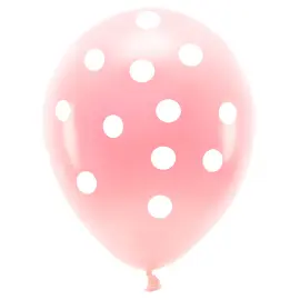 Ljusrosa Ballonger med Prickar