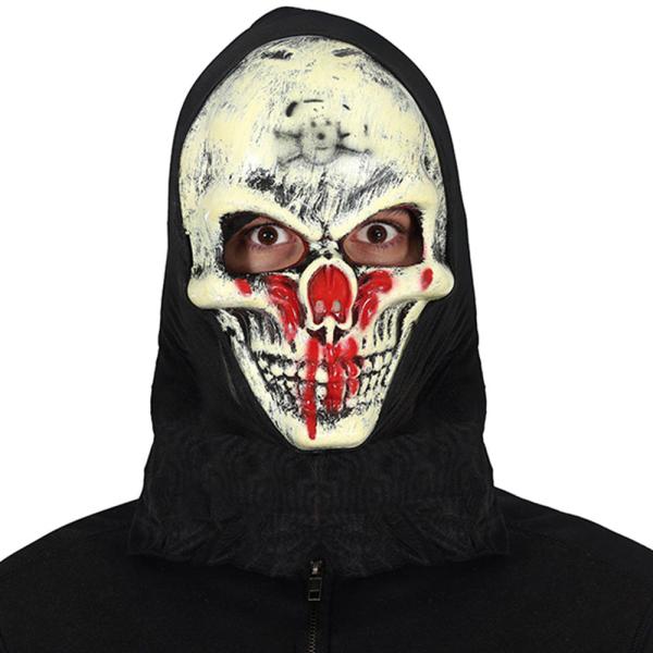 Skelettmask med Huva
