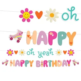 Bokstavsgirlang Happy Birthday Boho Girlz