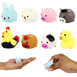 Squishy Bondg&aring;rdsdjur Leksak 3-5 cm