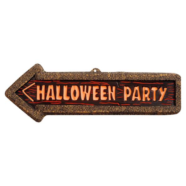 Halloween Skylt Party