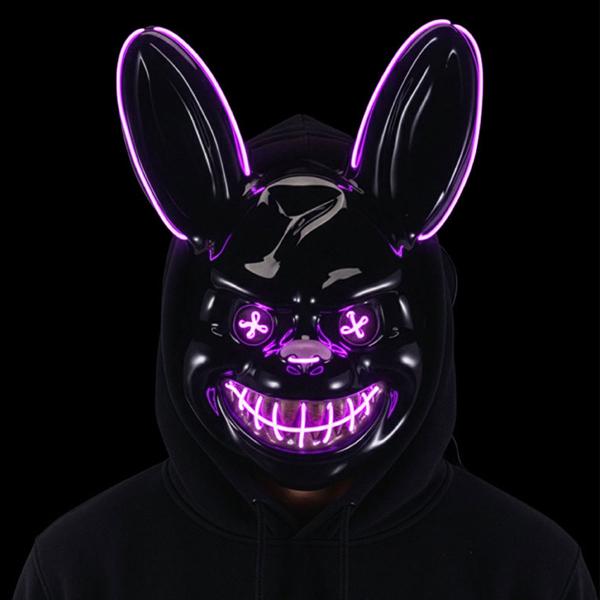 Mask Läskig Kanin med LED