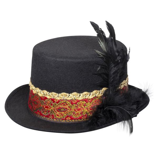 Steampunk Hatt med Fjädrar