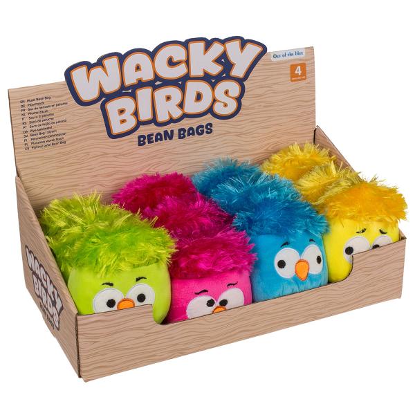 Wacky Bird Plush med Bönor 11 cm