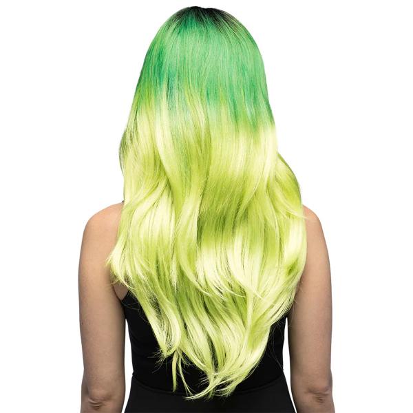 Peruk med Lugg Grön