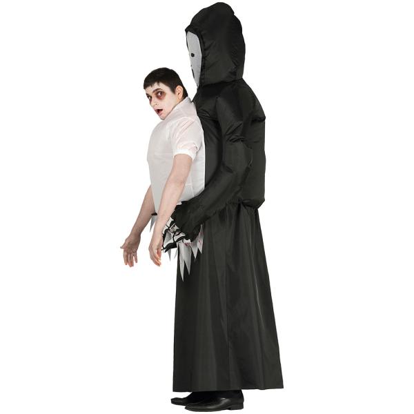 Uppblåsbar Grim Reaper med Halv Kropp Dräkt