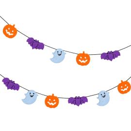 Girlang med Halloweenfigurer