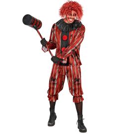Maskeraddr&auml;kt Skr&auml;ckclown Randig