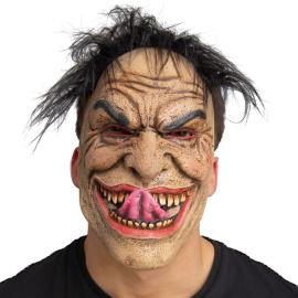 Latexmask med H&aring;r & L&auml;skigt Leende