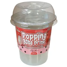Litchidryck med Poppar Boba 350 ml