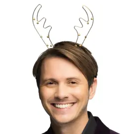 Renhorn Juldiadem med Bj&auml;llror Guld