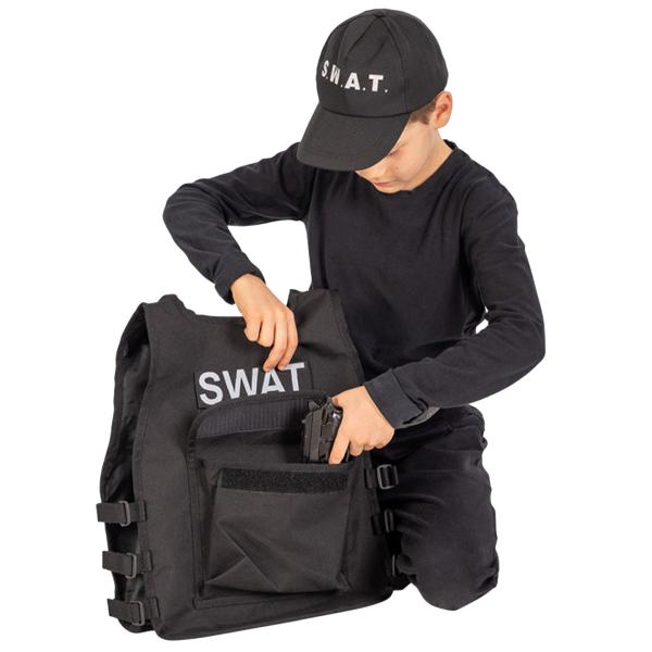 Maskeradset SWAT Svart Barn