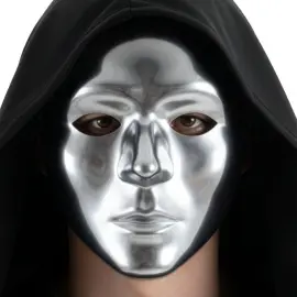 Ansiktsmask Metallic Silver