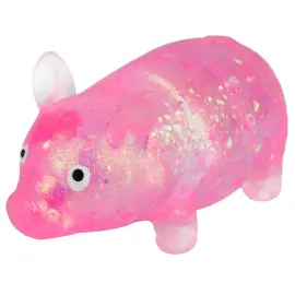 Squeeze Glittrig Gris Leksak 9,5 cm