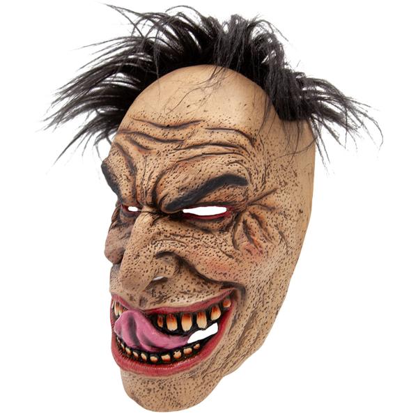 Latexmask med Hår & Läskigt Leende