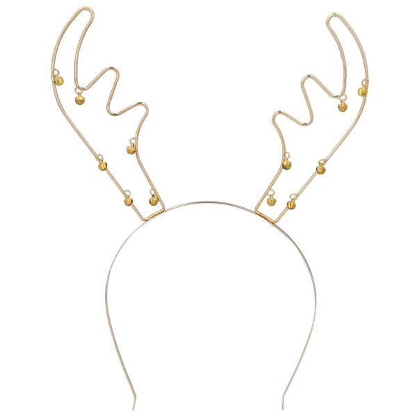 Renhorn Juldiadem med Bjällror Guld