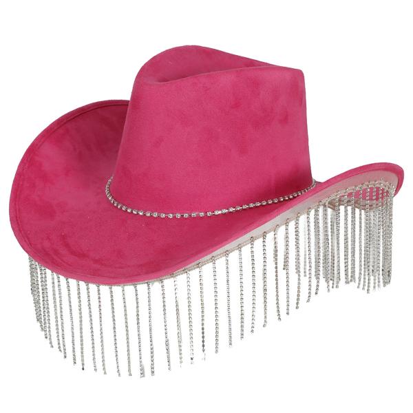 Cowboyhatt med Fransar Rosa