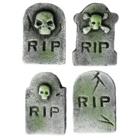 Mini Gravstenar Halloweendekoration 4-pack