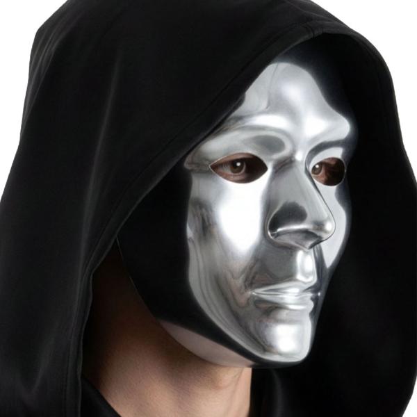Ansiktsmask Metallic Silver