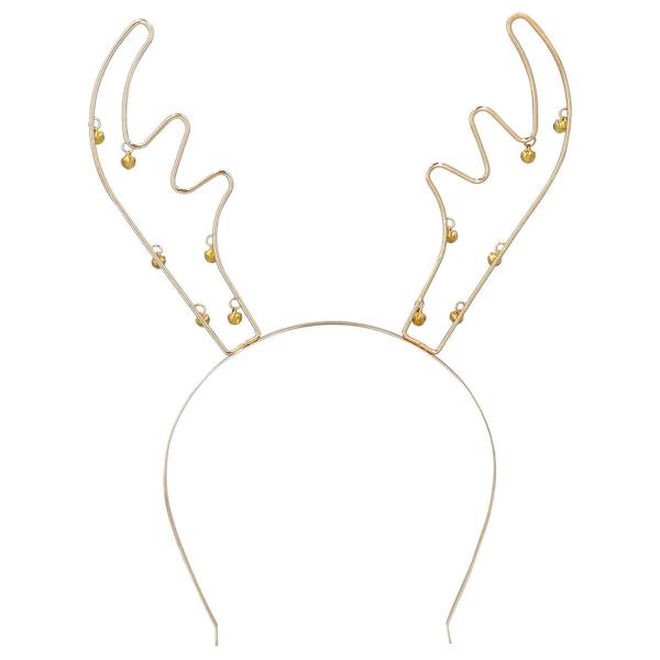 Renhorn Juldiadem med Bjällror Guld