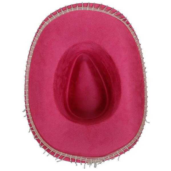 Cowboyhatt med Fransar Rosa