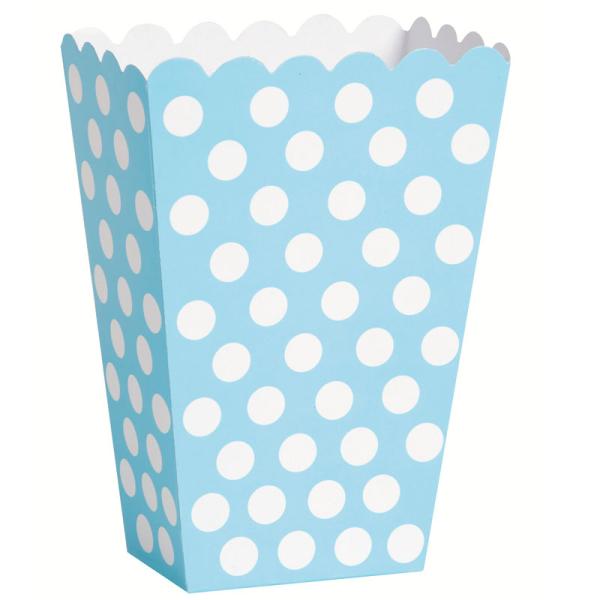 Popcornbägare Blå/Vitprickiga