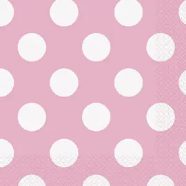 Polka Dot Ljusrosa Kaffeservetter