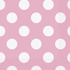 Polka Dot Ljusrosa Servetter