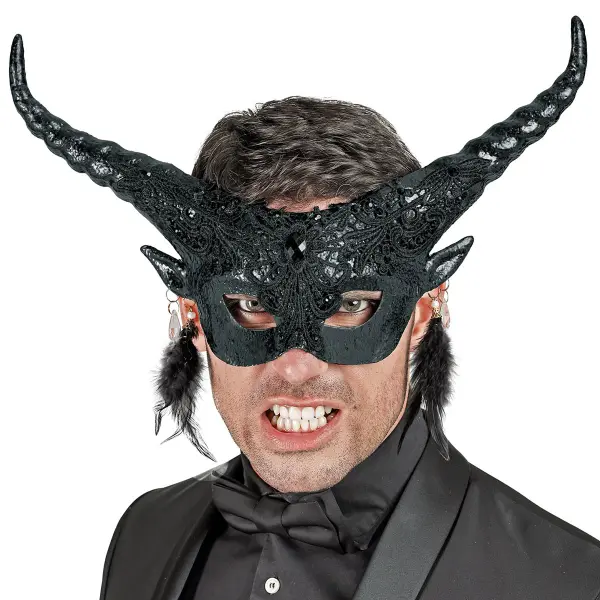 Djävul Ögonmask Svart