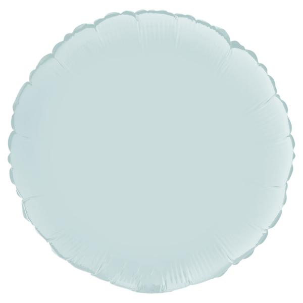 Rund Folieballong Satin Pastellblå