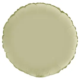 Rund Folieballong Satin Olivgrön