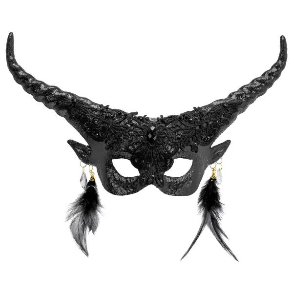 Djävul Ögonmask Svart