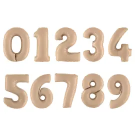 Sifferballong Satin Ljusbeige