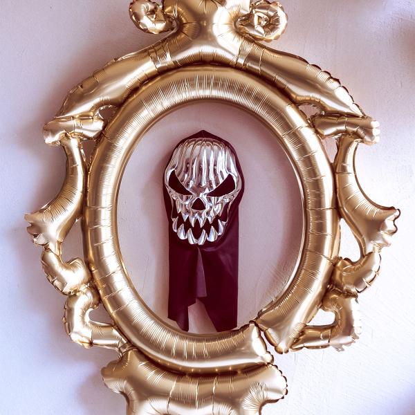 Dödskalle Heltäckande Mask Silver/Svart