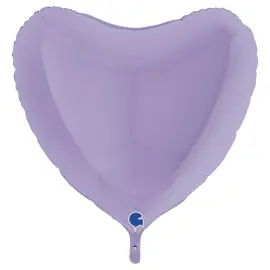 Hjärtballong Matt Pastell Lila 91 cm