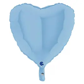 Hjärtballong Matt Pastellblå 46 cm