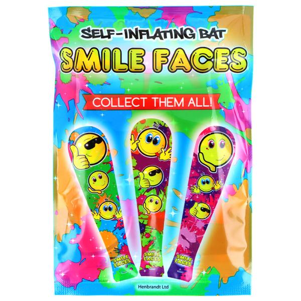 Självuppblåsande Basebollträ Smiley