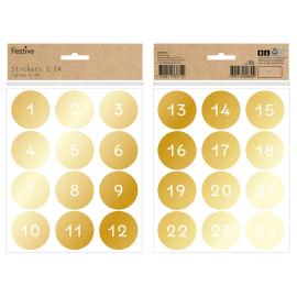 Klisterm&auml;rken med Siffrorna 1-24