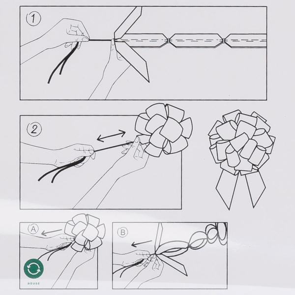 DIY Dekorationsrosett Silver 30 cm