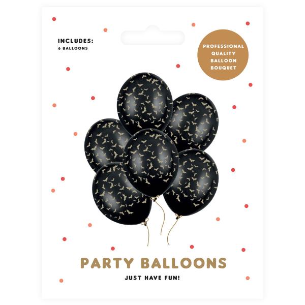 Latexballonger Fladdermöss Svart Pastell