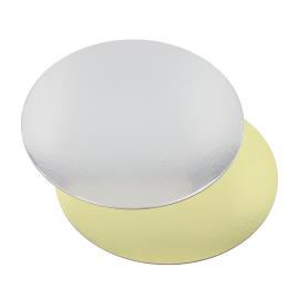 Runda Tårtbrickor Guld/Silver 20 cm 25-pack
