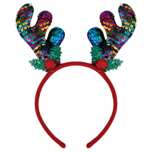 Diadem Renhorn med Paljetter