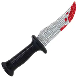 Blodig Kniv med Diamanter