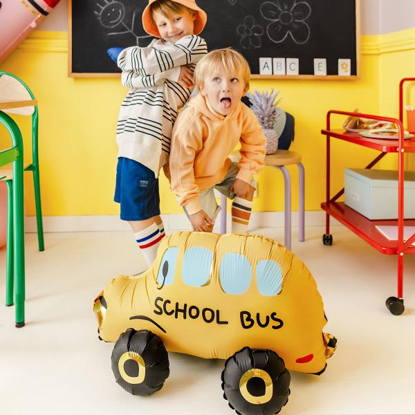 Stående Folieballong Skolbuss